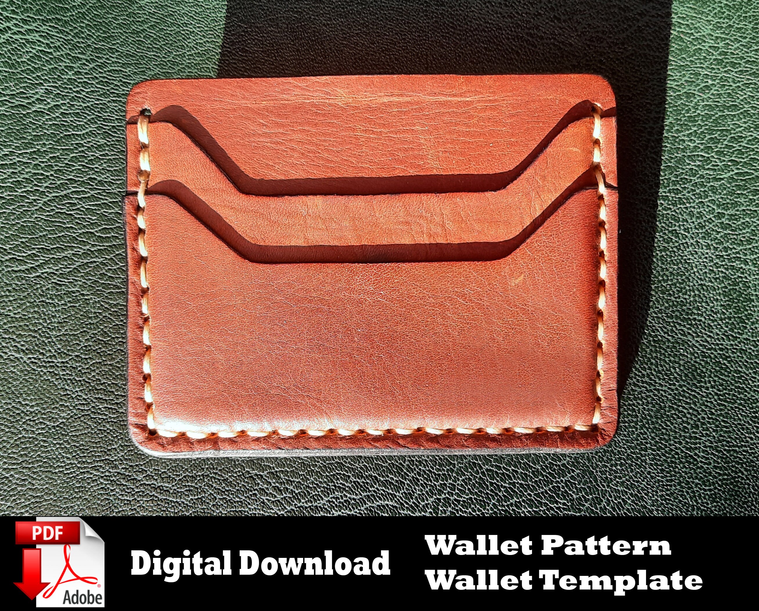 Card Holder pattern Wallet Pattern PDF Leather Card Holder Etsy