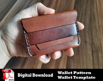 Card Holder Pattern, Leather Wallet PDF, Wallet Pattern, Leather Pattern, Wallet Template, Leathercraft Pattern, Small Wallet Pattern,