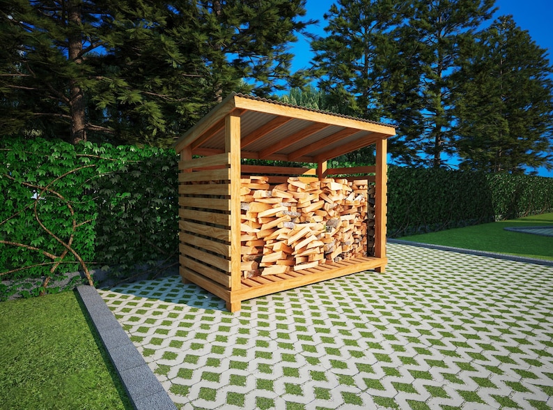 5x10 Shed Plans Firewood Shed Plans Woodworking Plans Wood - Etsy