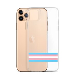 Transgender Flag Thin iPhone Case | Solid Polycarbonate Back | LGBTQ+ Pride iPhone Case