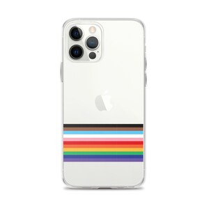 Tunt HBTQ+-flagga iPhone-skal | Massiv polykarbonatbaksida | Gay Pride-telefonskal