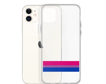 Bi Flag Thin iPhone Hülle | Massives Polycarbonat Rücken | LGBTQ+ Pride iPhone Hülle Aktiv
