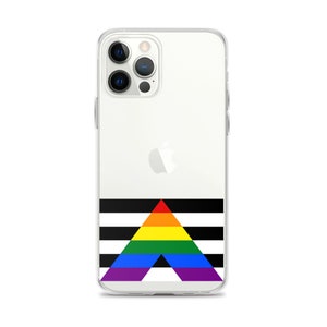 Straight Ally Flag | Thin iPhone Case | Solid Polycarbonate Back | LGBTQ+ Pride iPhone Case Active