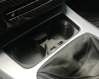 BMW E90 USB Ladegerät mit Getränkehalter einfache Installation  Mittelkonsole Ablagefach E91 E92 E93 Tuning M3 - .de