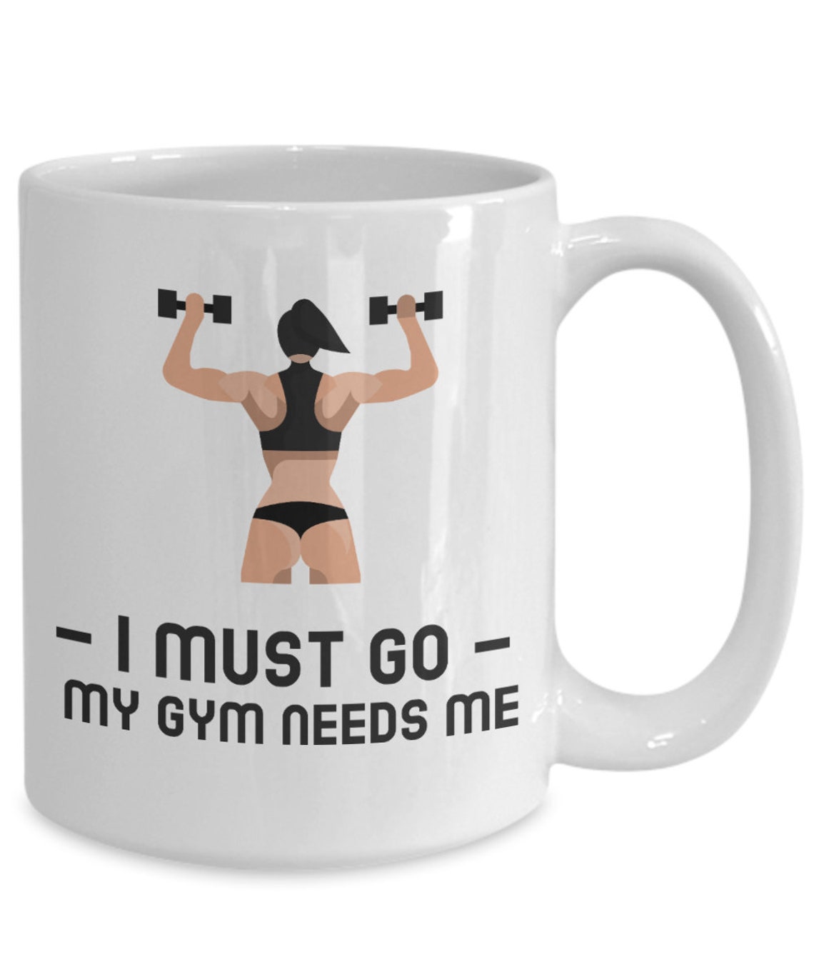 Gym muscle fitness girl coffee mug Etsy