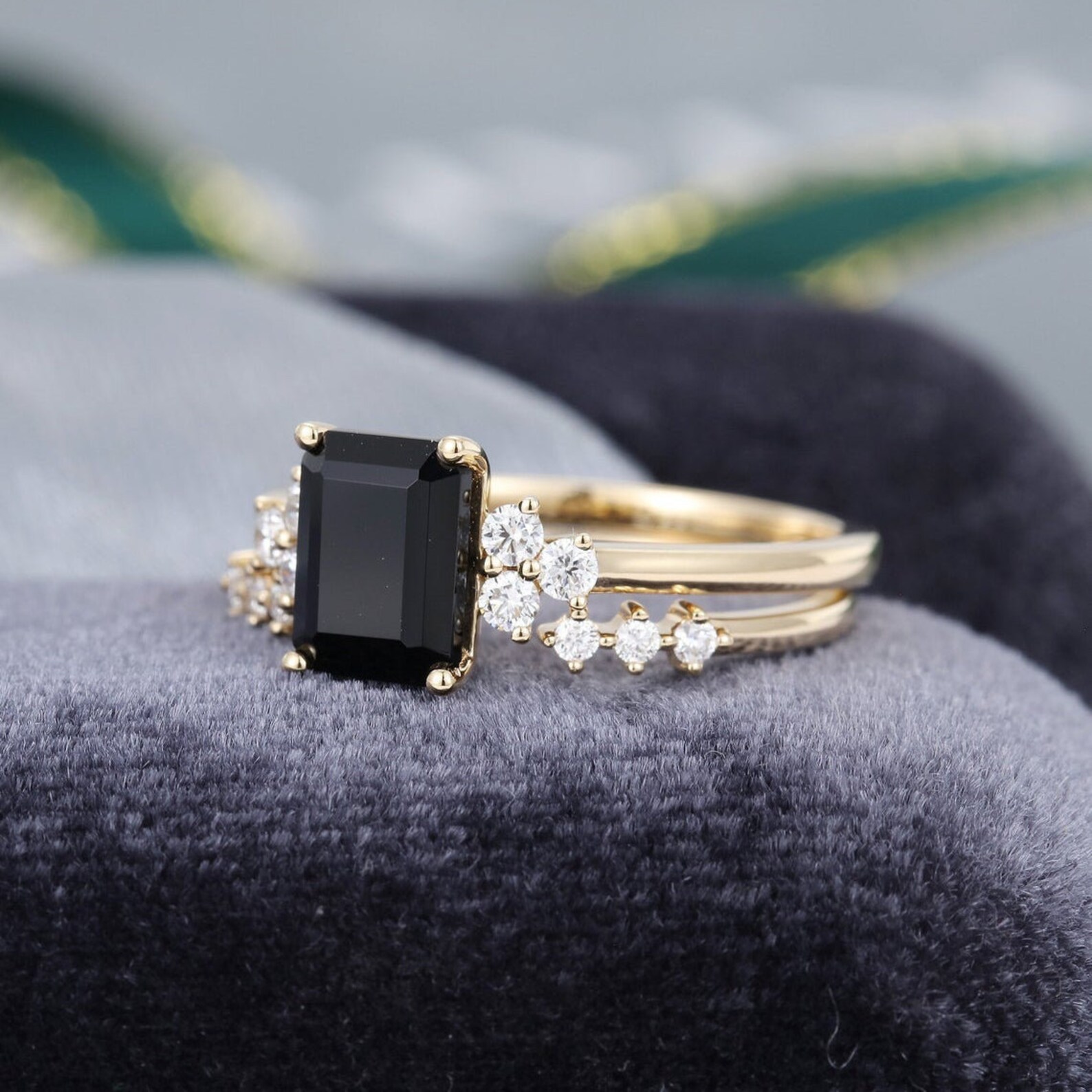 emerald cut black onyx engagement ring emerald cut black onyx engagement ring