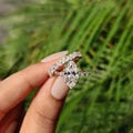 2.5 CT Marquise Cut Moissanite Engagement Ring Set, 14K Solid Gold Wedding Bridal Ring Set, Two Stone Ring, Anniversary Gift, Gift For Her