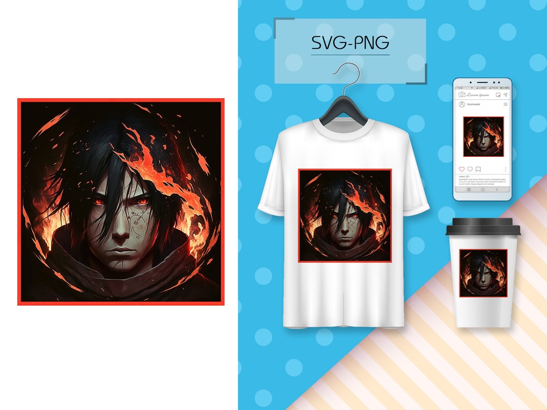 Fire Anime Portrait PNG Japanese Clipart Manga SVG Anime Etsy