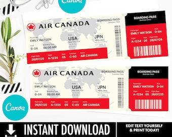 Authentic Customizable Flight Ticket Boarding Pass - Etsy