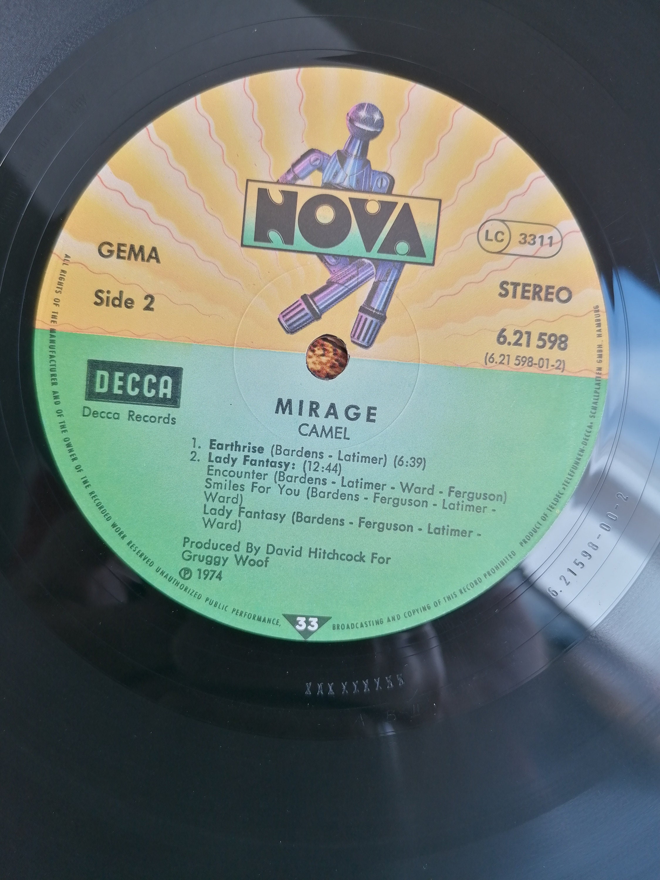 Camel - Mirage Original Vintage Vinyl Record Album 1978 Prog Rock