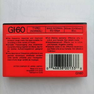 Cassette Audio JVC GI 90 Minutes – 2 X 45 Min – Neuve Sous Blister