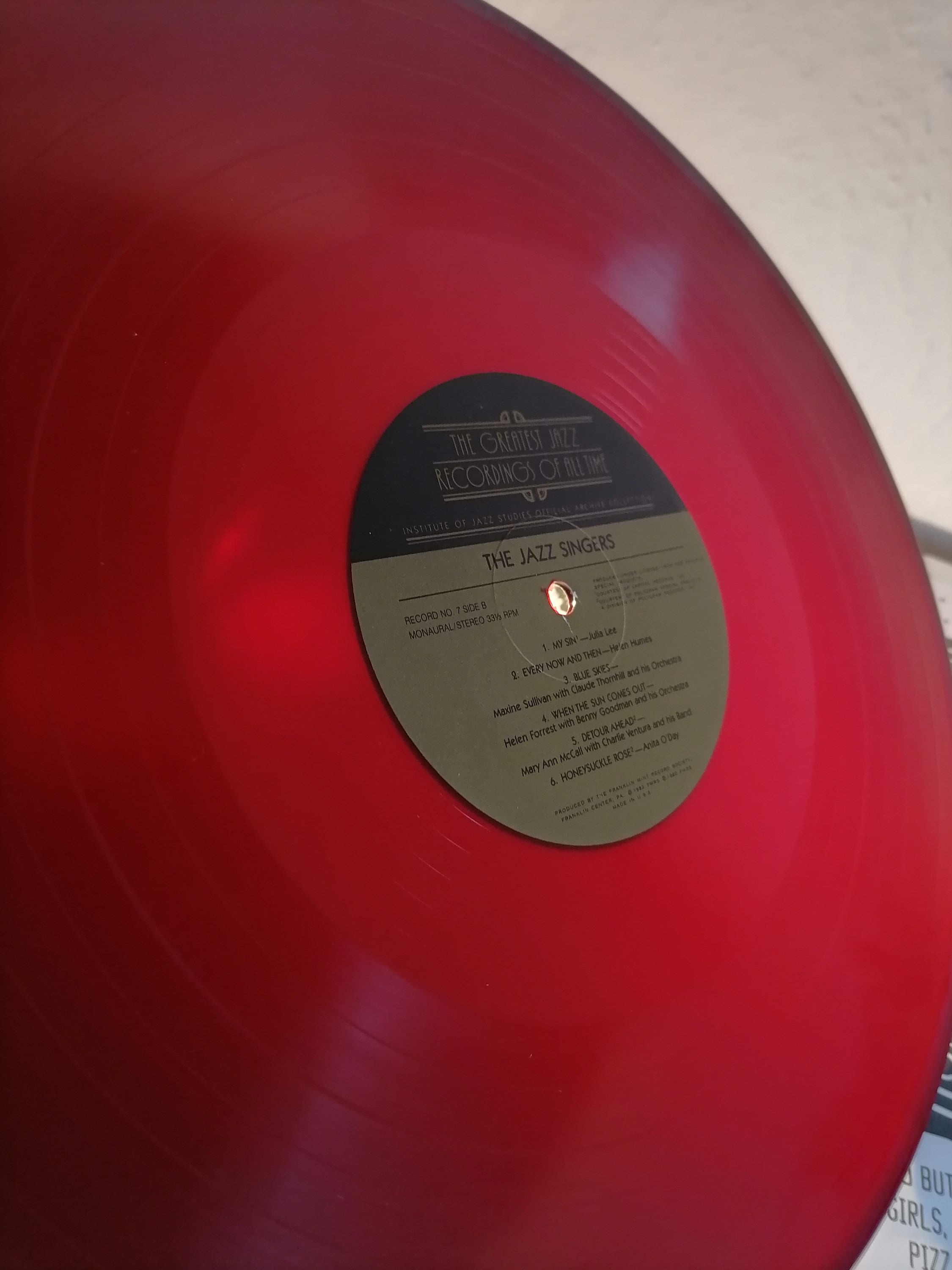 Vinyl Record the Jazz Singers Institute of Jazz Studies Official