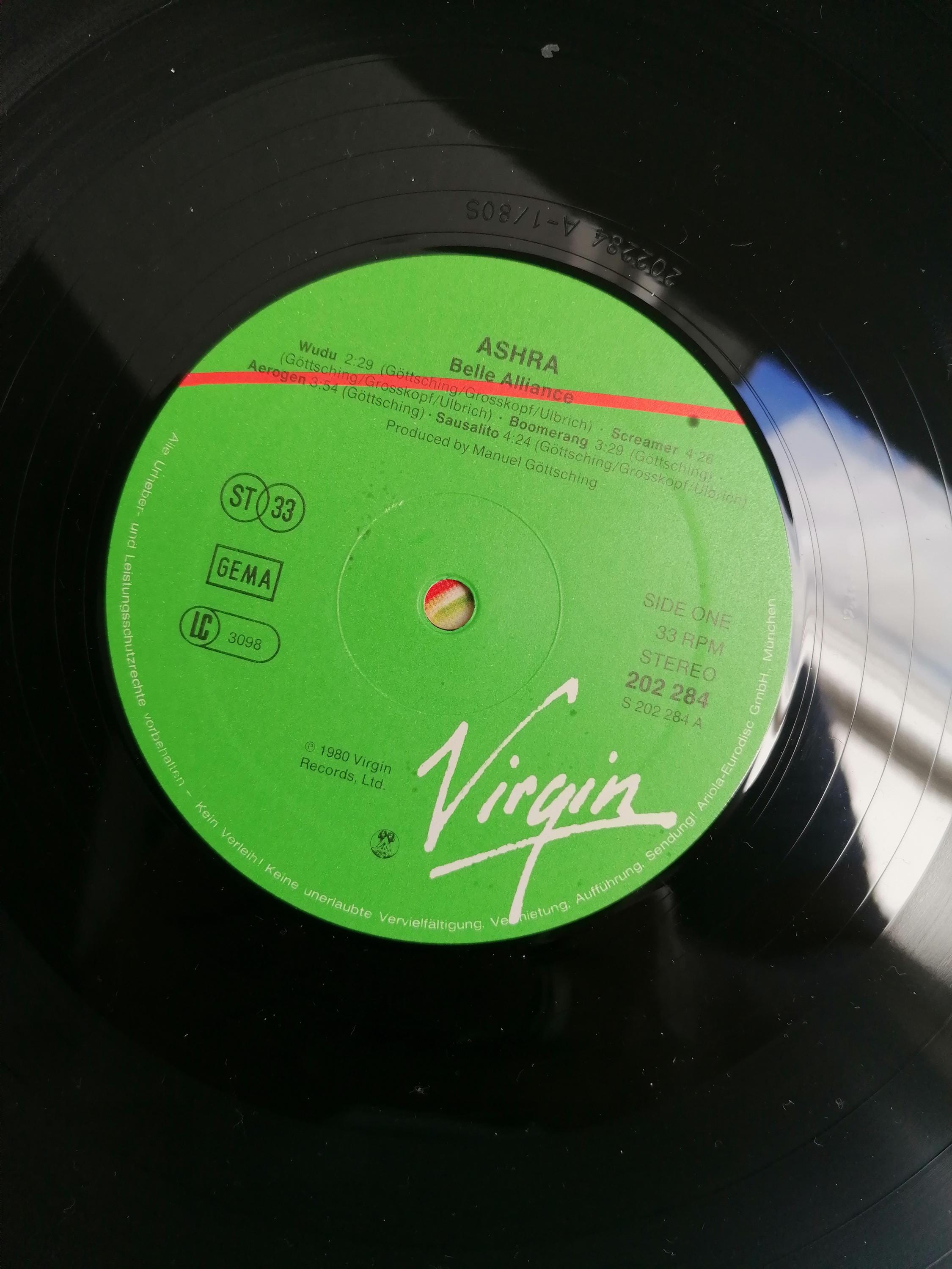 Ashra- Belle Alliance Record Vinyl Groupe pionnier allemand de 