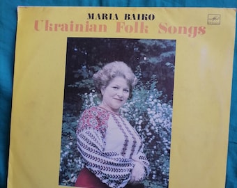 Record Maria Baiko Ukrainian Folk Music /Rare Retro Vinyl music/Folk Art Vintage 70’s,audio Ukrainian folk songs Performed