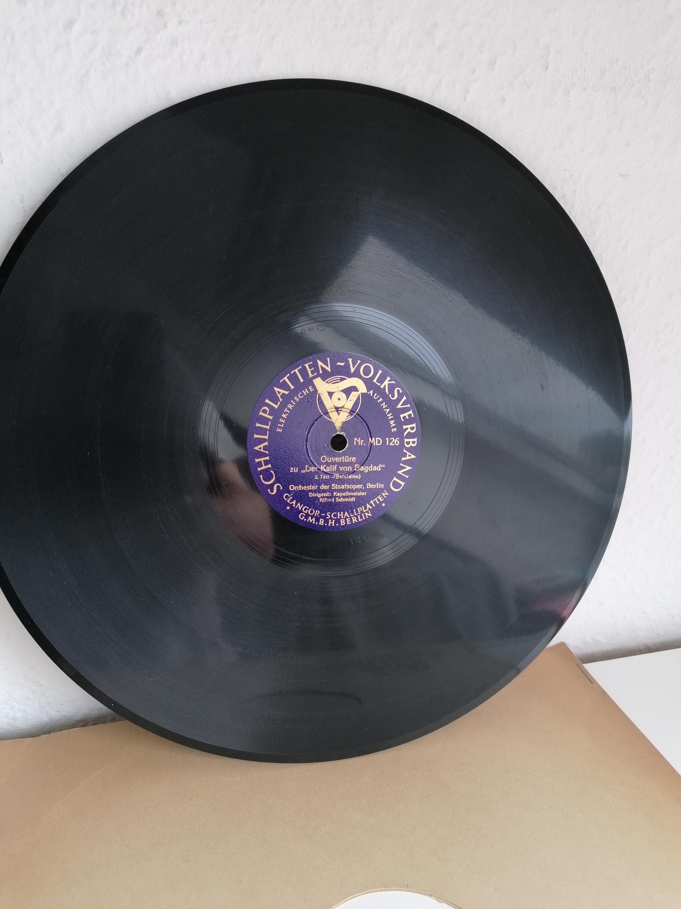 Orchester Der Staatsoper Berlin Der Kalif Von Bagdad Record Shellac Shellac12"/78 RPM/Schallplatten-Volksverband