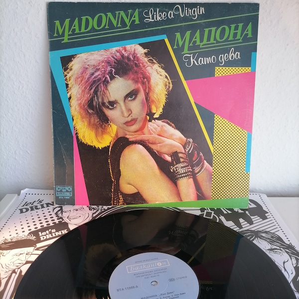 Madonna Like A Virgin Vintage Vinyl Record Bulgarie Original 1987 Media Condition Near Mint
