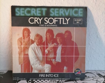 Secret Service-Cry Softly/Time Is Mourning/ original record 7' vinyl 45RPM Vintage vinyl Swedish pop new wave band Synth-pop