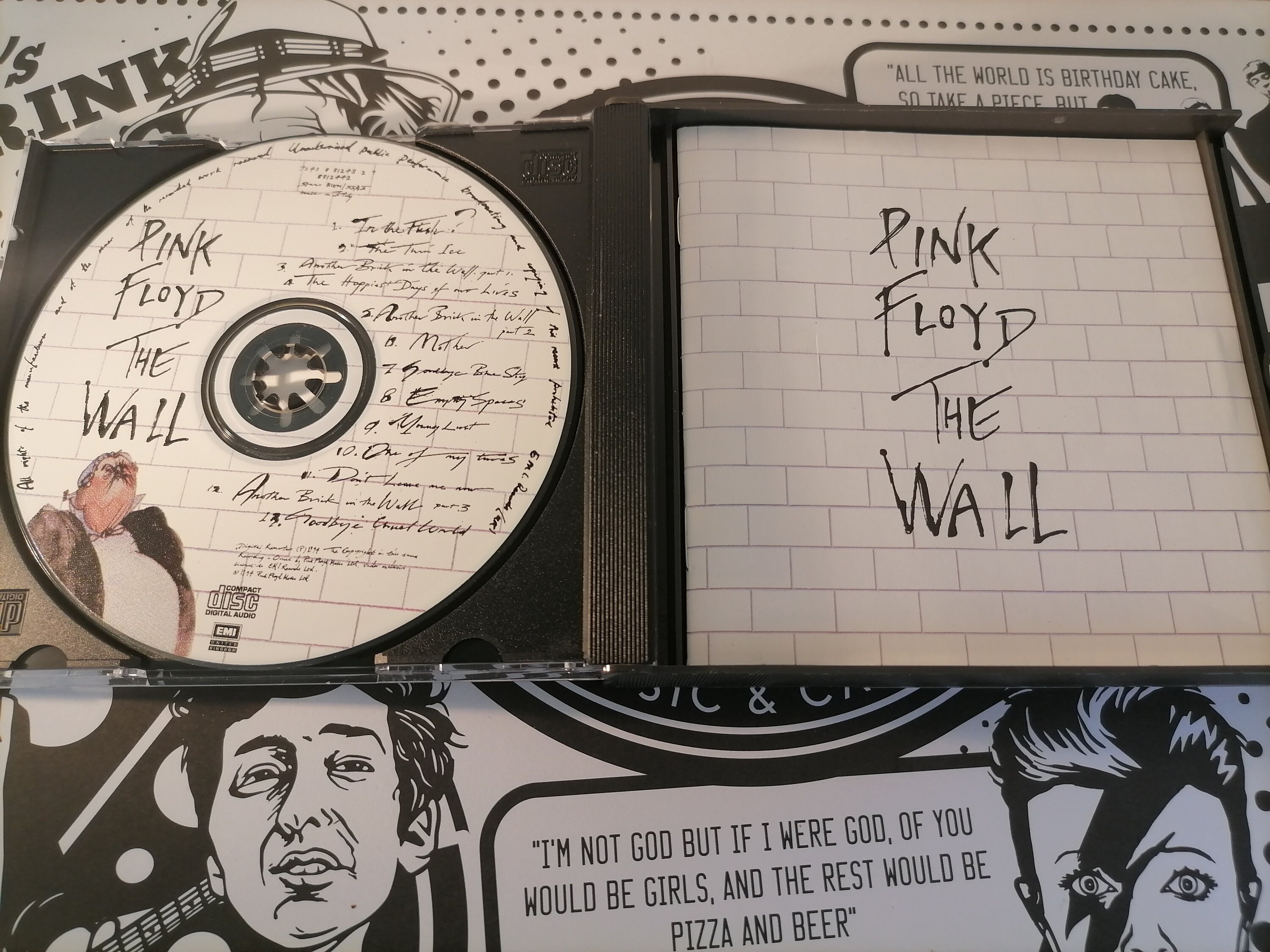 Pink Floyd – the Wall Vintage CD Pink Floyd Music Psychedelic Rock