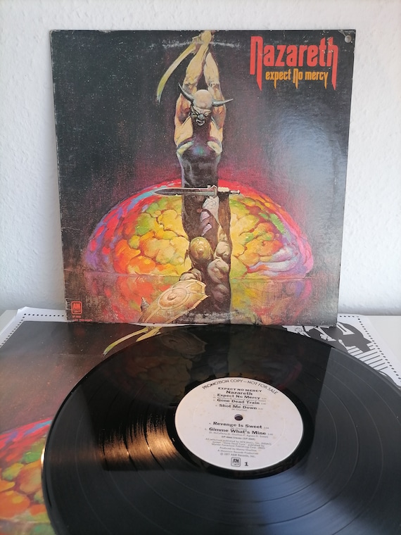 Nazareth Expect No Mercy Original 1977 White Label Promo Vintage