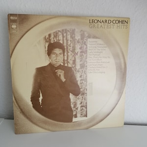 Leonard Cohen - Greatest Hits Record Album Vintage Folk Rock /LP Best Of Compilation