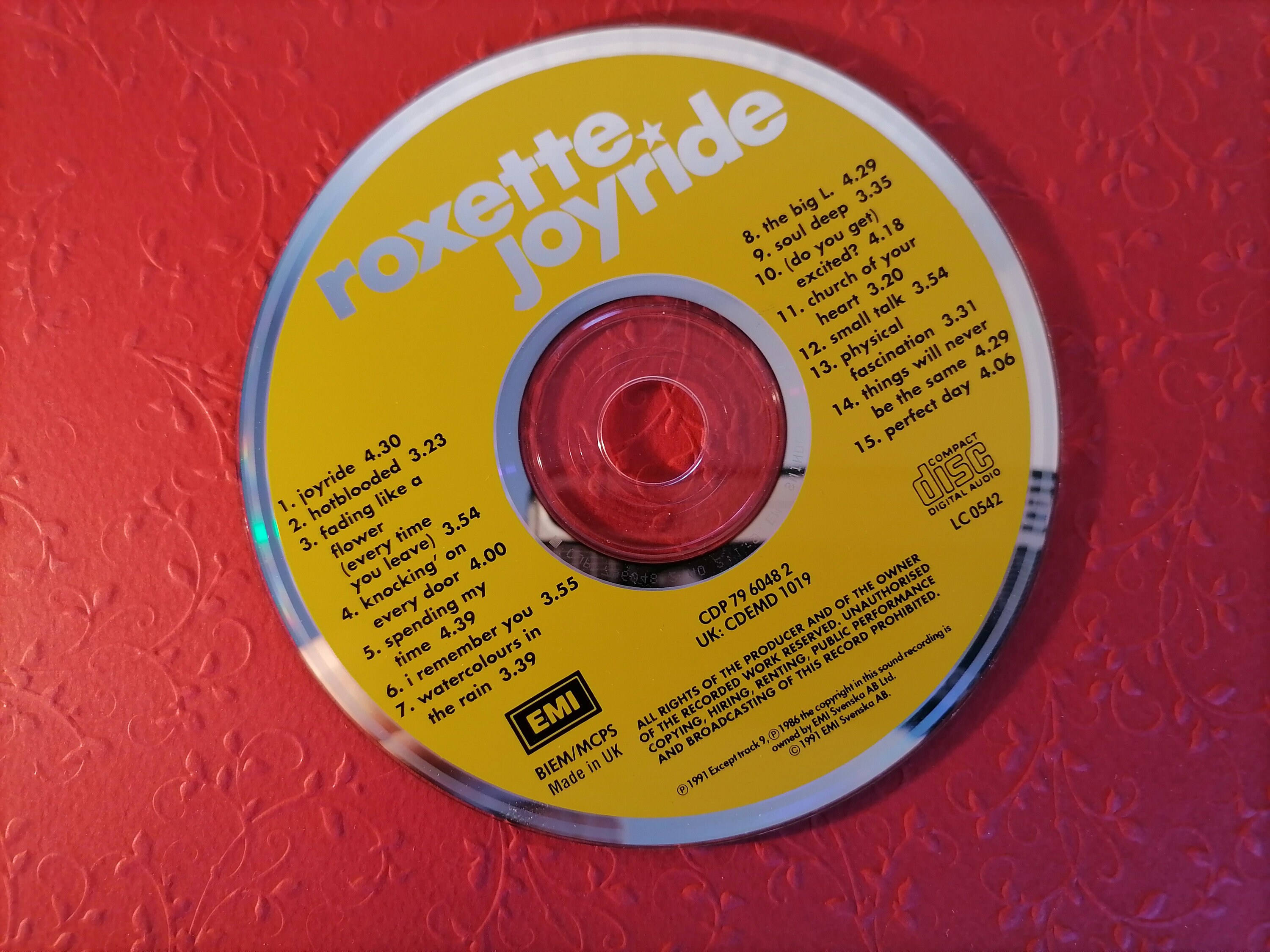 Roxette – Joyride CD Album Vintage Swedish Pop Rock, Synth-pop per