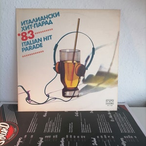 Italian Hit Parade&#39; 83 Various 1985 Bulgaria Balkanton,Pop Rock Music Vinyl Record/ Matia Bazar Raffaella Carrà