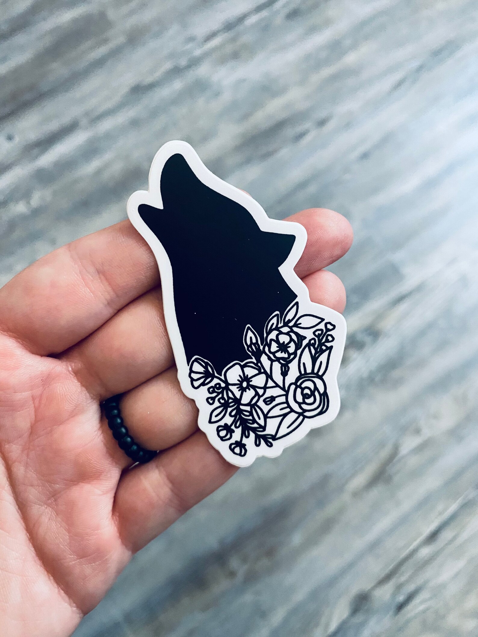 Howling wolf sticker Etsy