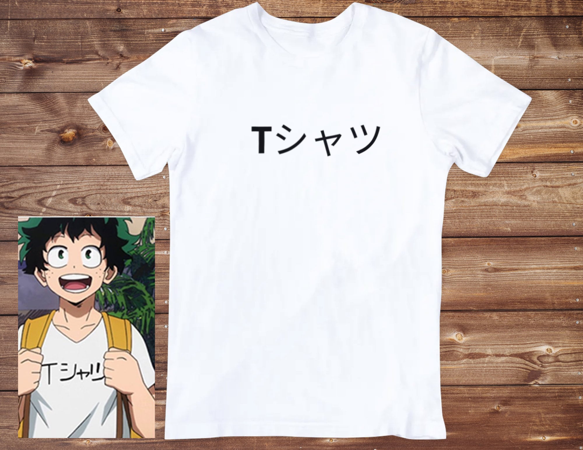 deku with white shirt