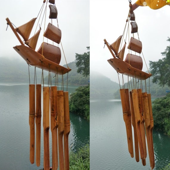 Wind chimes bamboo wind chimes sailing wind chimes retro Etsy