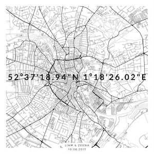 Coordenadas personalizadas Mapa de Norwich