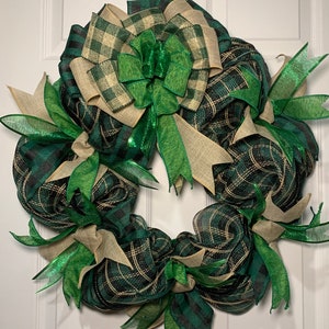 Green Front Door Wreath