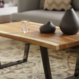 Live Edge Suar Wood Coffee Table, Modern Wooden Side Table