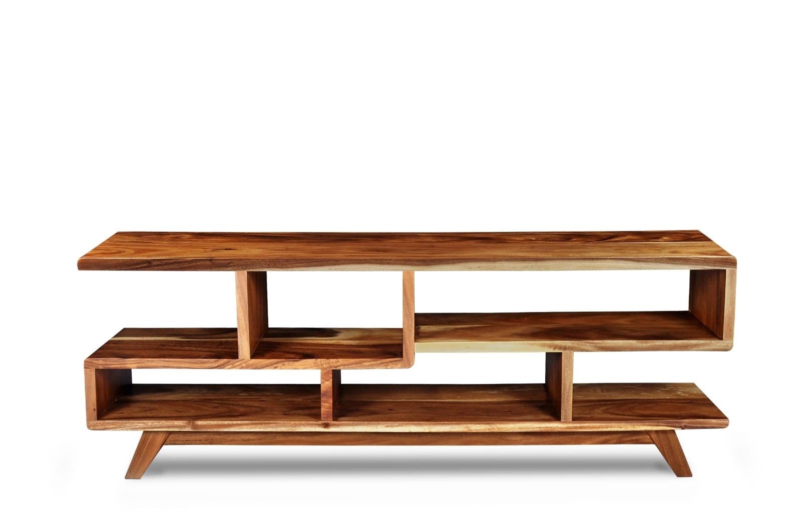 Wooden TV Console Solid Wood TV Stand Modern Media Unit With Etsy Canada