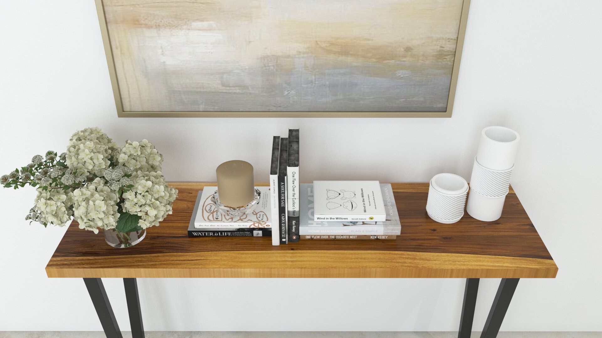 Suar Wood Console Table, Black Metal Legs, Modern Entryway Table - Etsy