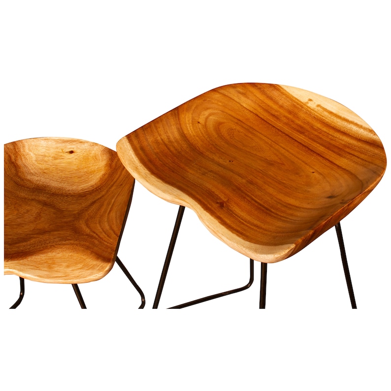 Solid Wood Bar Stool Teak Counter Stools Wood Pub Stools Etsy Canada