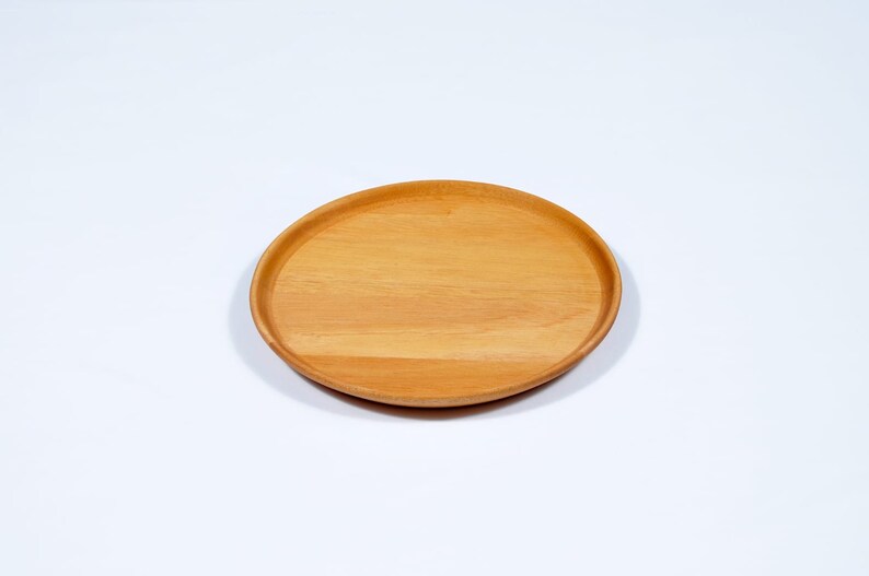 Round Solid Wood Tray Serving Tray Natural Real Solid Wood Etsy