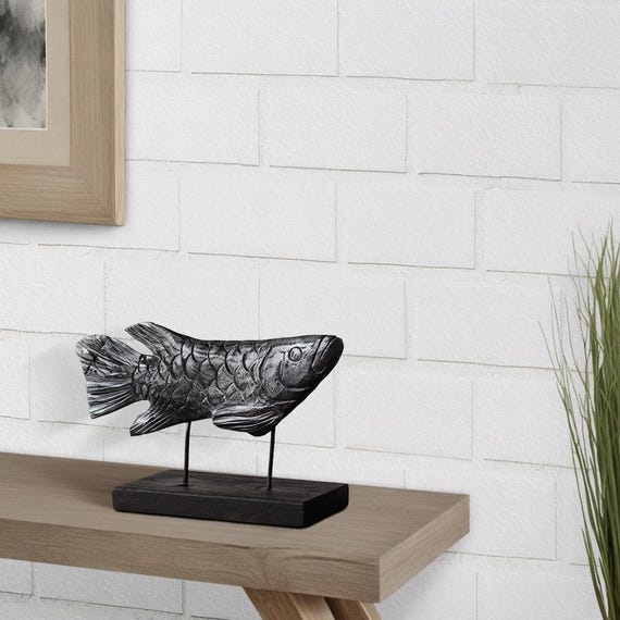 木製 鮮やかな魚の彫刻 アジア·アロワナ 木製 鮮やかな魚の彫刻 アジア·アロワナ 木製 魚の彫刻 木製 鮮やかな