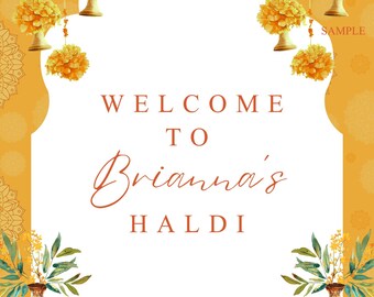 Custom Haldi Welcome Sign | Mayoun Welcome Sign | Maticoor Welcome Sign | Haldi Sign PNG | Haldi Sign Digital Download |Wedding Welcome Sign