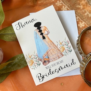 de proposition de demoiselle d'honneur | Papeterie de mariage indien | de proposition de demoiselle d'honneur Desi | Cadeaux de mariage