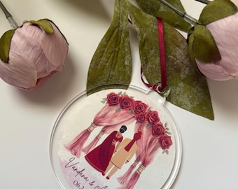 First Year Married Ornament | Indian Wedding Christmas Ornament | Gift for Couple