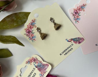 Custom Indian Jewelry Card | Indian Jewelry Packaging | Mehndi Night Earring Card | Indian Earring Card Favour | Indian Earring Holder