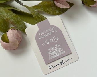 Custom Magnetic Bookmark with Name | Personalized Book Accessories | Cute Bookmarks | Floral Bookmark | Page Holder | Reading Gifts