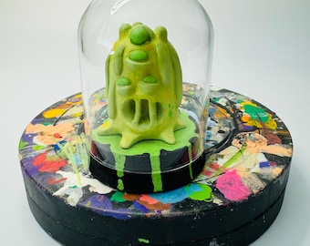 Handmade one of a kind clay monster sculpture for horror, gothic and sci-fi art  collectors