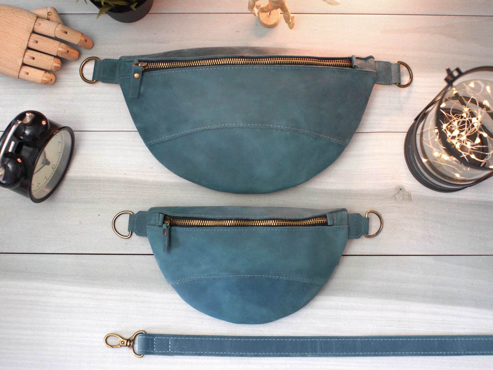 Leather Crossbody Bag with Adjustable Strap | Personalized Fanny Pack | Custom Men’s Waist Bag | Women’s Day Belt Bag