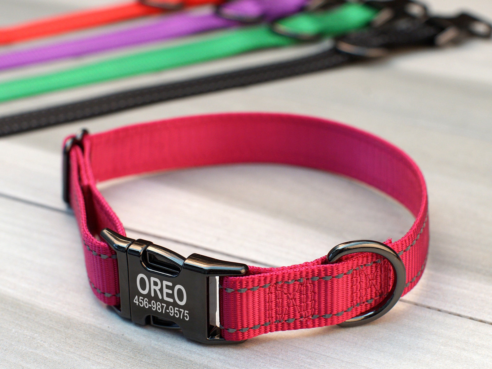 Reflective Dog Collar Personalized Custom Dog Collar with Etsy