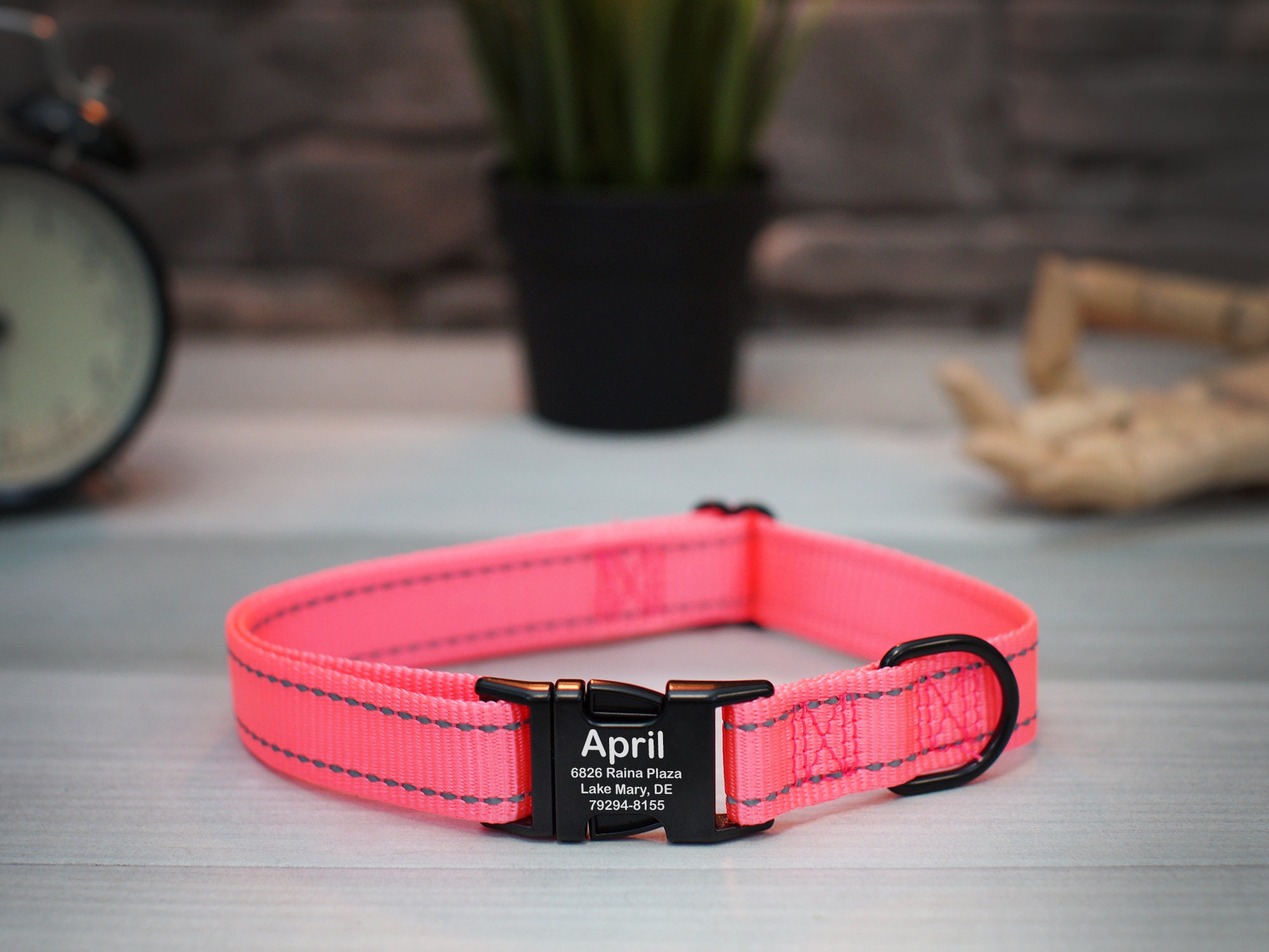 Personalized Reflective Dog Collar Custom Dog Collar With Etsy UK