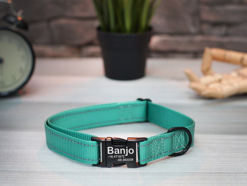 Personalized Reflective Dog Collar Custom Dog Collar With Etsy