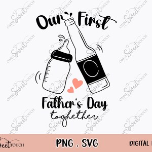Nuestro primer archivo SVG del Día del Padre, Nuestro primer Día del Padre Png, Citas, Cita del Día del Padre, Corte Svg, Archivos SVG del Día del Padre, Descarga instantánea
