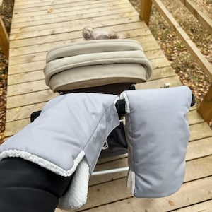 Waterproof stroller gloves, soft to touch muffs,pram accessories for winter/spring walks for parents, baby shower gift, gift for new parents