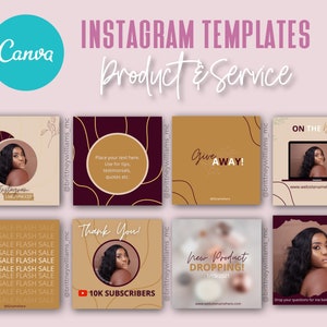 Canva Instagram Product & Service Business Templates | Viral Instagram Templates | Social Media Templates